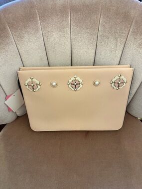 Kate Spade Women's Clutch with Floral Medallion Accents